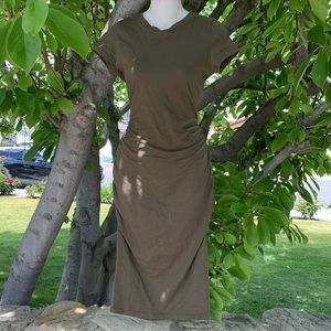 Adorable army green grass with ruching